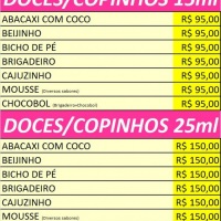 Lista de preos: DOCES DE COPINHO !