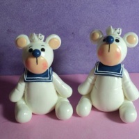 lembrancinha personalizada ursinho marinheiro com porta recado.