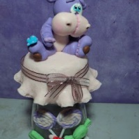 baleiro ipopotamo baby em biscuit.