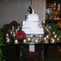 Decorao e bolo de casamento