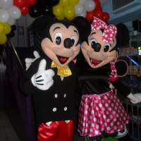 Mickey e Minie Rosa