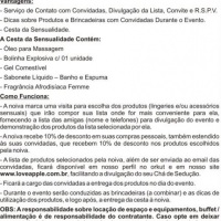 Ch� de Sedu��o - Pacote Ouro - R$ 200,00