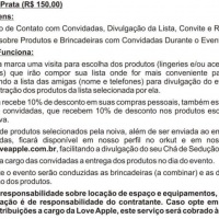 Ch� de Sedu��o - Pacote Prata - R$ 150,00