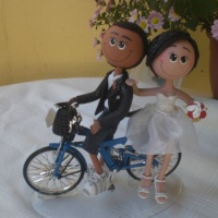 casal de noivinhos na bike