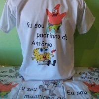 Camisetas personalizadas com o tema que voc escolher.