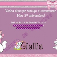 Convite Gatinha Marie 1