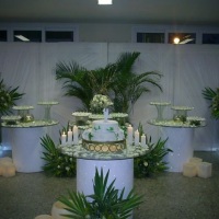 Casamento verde e branco