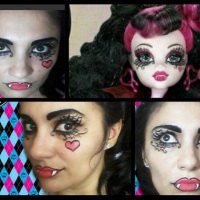 maquiagem Draculaura Halloween