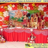 MariaFumaaFestas - Tema de Aniversrio Infantil - Decorao Castelo da Minnie