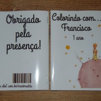 Kit de Livros de Colorir com Giz de Cera Pequeno Prncipe
Tamanho: 14x10 cm
Com 12 imagens em 6 p