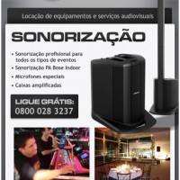 Sistema de Sonorização Digitalizada BOSE, o melhor sistema de som do mercado, qualidade e segurança 