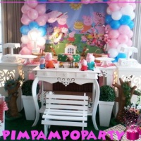 Mesa de decorao infantil provenal clean da Peppa Pig-So Paulo-capital
