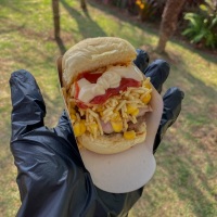 carrinho de mini hambrguer para festas