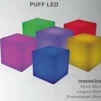 Puff led cubo 1 lugar