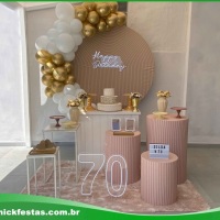 Decorao 70 Anos - Nick Festas ??
Comemore 70 anos de histria com elegncia e alegria! ? A Nick F