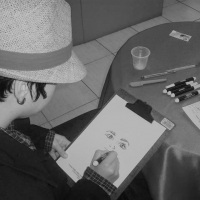 caricaturando em festa!