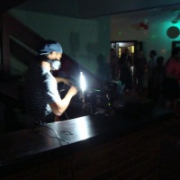 Espao do DJ dentro do salo