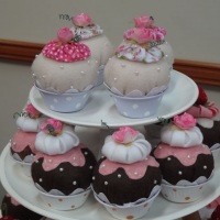Cupcakes de Feltro - Lembrancinhas