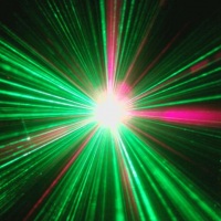 efeito de laser show(verde e vermelho)