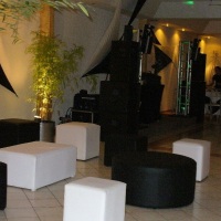 Lounge preto e branco