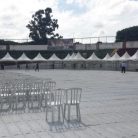 Evento religioso realizado no Estadio da Portuguesa com tendas 04 x 04 m