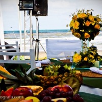 centro de mesa,casamento na praia