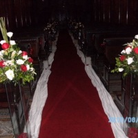 Decorao de casamento, igreja Santa Ceclia