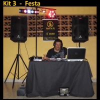Kit 3 - Festa
Kit de som e iluminao para festas mais animadas.
