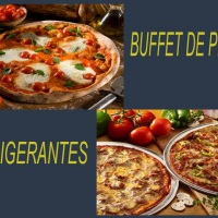 BUFFET
 COM 50 PIZZAS GRANDES com 3 SABORES DIFERENTES: 
 + 20 REFRIGERANTES;