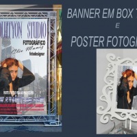 1 BANNER FOTOGRAFICO MONTADO EM BOX TRUSS DE 2mts X 1mts OU POSTER FOTOGRFICO EXPOSTO EM ENSAIO FOT