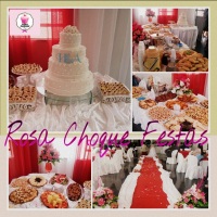 Caf da Manha de Casamento - Rosa Choque Festas