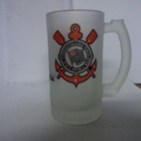 Caneca Chopp em vidro jateado