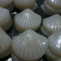 Conchas so um dos sabonetes que tem uma demanda maior.  encomendado para temas do Fundo do Mar e M