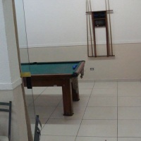 Sala de Jogos com air game, mesa de sinuca, pebolim e tamancobol