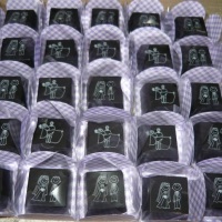 Bombons com transfer noivinhos