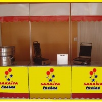 Barraquinhas - algod�o doce, crepe, cachorro quente, hamburger e pipoca