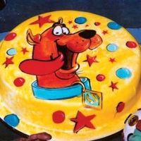 Bolo pintado � m�o - Scooby Doo