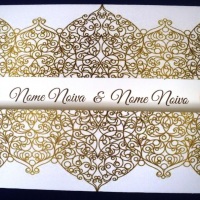 Convite de casamento fechado.