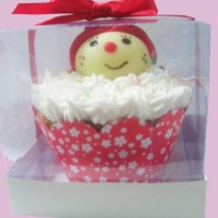 Cupcake embalado em caixinha de acetato individual
