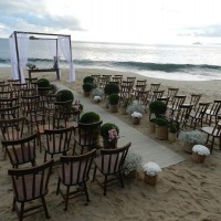 Festa de casamento na praia de maresias