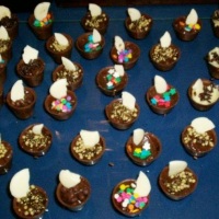 copinhos de chocolate