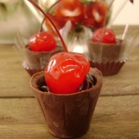 copinho com cereja e ganache