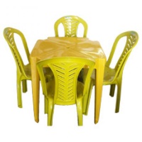 Conjunto de mesa amarela de alta durabilidade