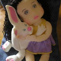 boneca de biscuit com aplicao de cabelos de boneca