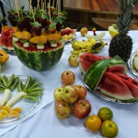 Mesa de frutas.