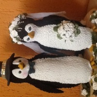 Pinguins para decorao de casamento