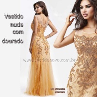 vestido nude com dourado plus size, me de noiva, CASA DO VESTIDO NOVO, zona sul de So Paulo