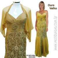 vestido de festa dourado, para Me da Noiva, Me de Noivo