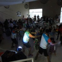 Equipe de Recreao, com diversas brincadeiras, pintura, discoteca
