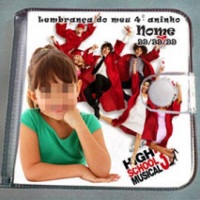 Porta Cd com gel personalizado com a foto e o tema da festa